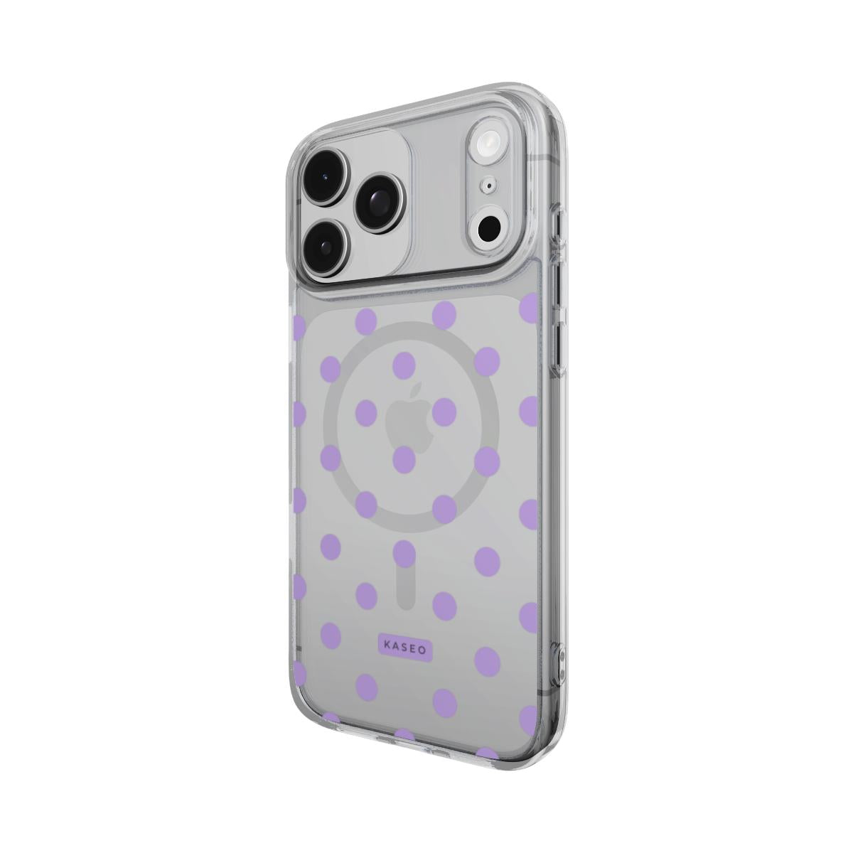 Lilac Dots - MagSafe Clear Phone Case
