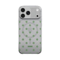 Sage Dots - MagSafe Clear Phone Case