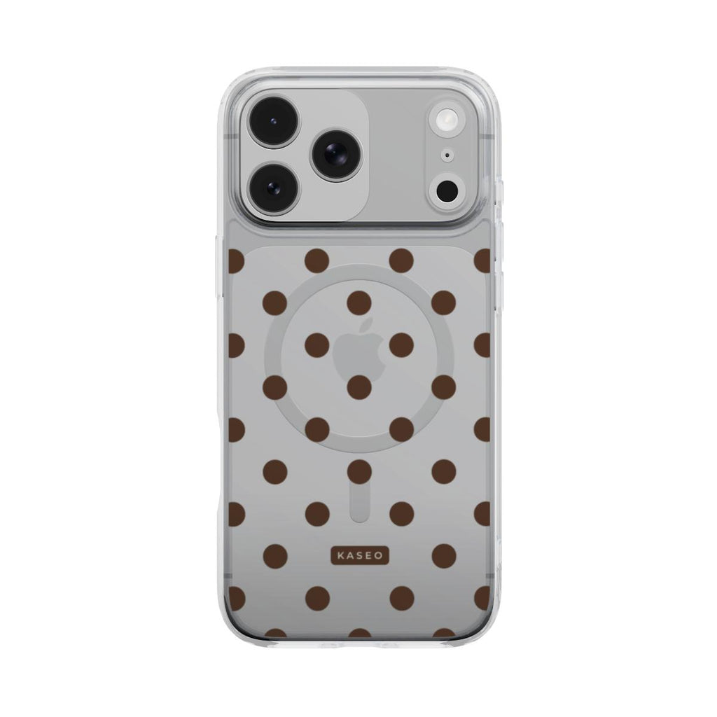 Brown Dots - MagSafe Clear Phone Case