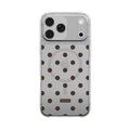Brown Dots - MagSafe Clear Phone Case