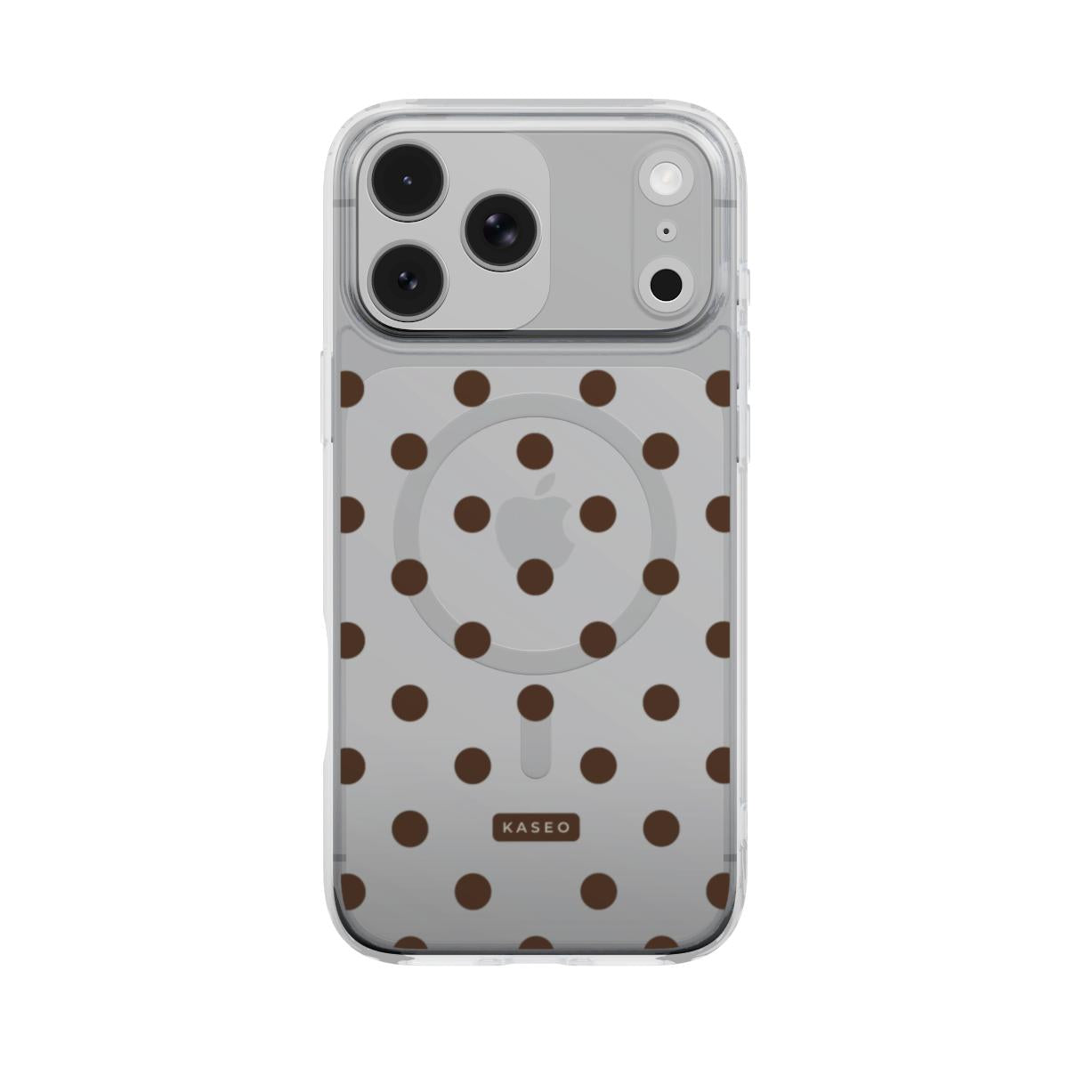 Brown Dots - MagSafe Clear Phone Case