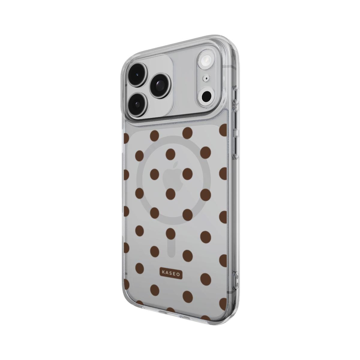 Brown Dots - MagSafe Clear Phone Case