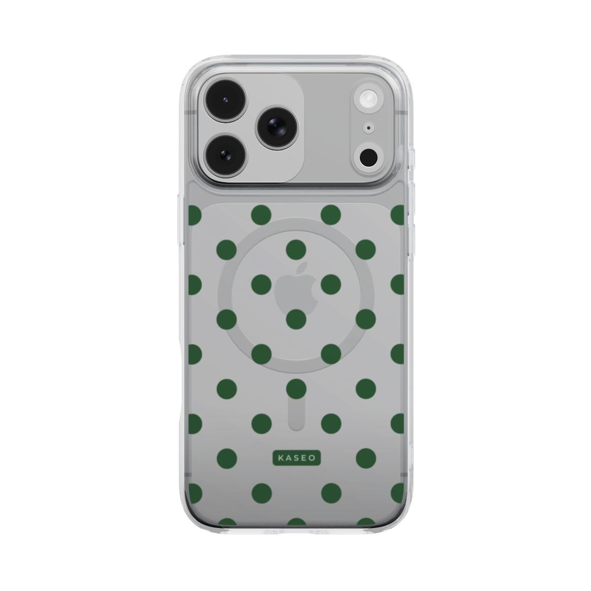 Green Dots - MagSafe Clear Phone Case