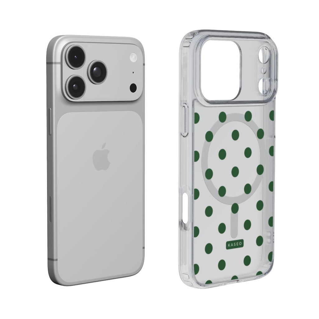 Green Dots - MagSafe Clear Phone Case