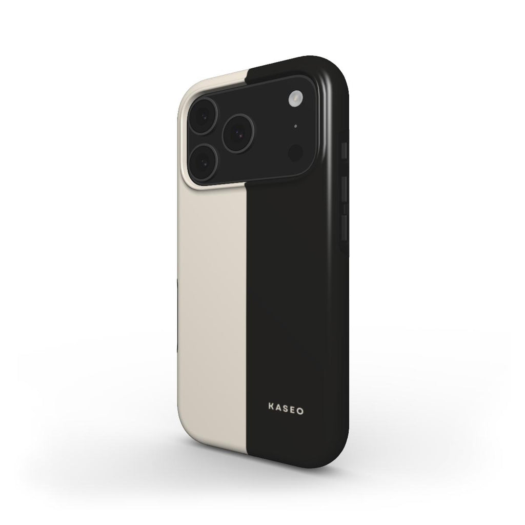 Cream & Black Split - MagSafe Tough Phone Case