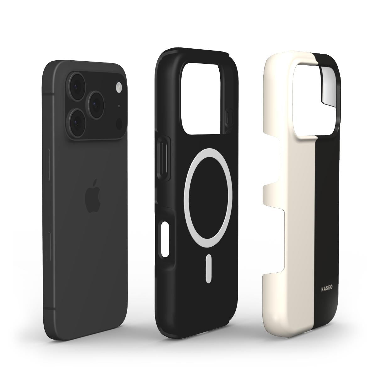 Cream & Black Split - MagSafe Tough Phone Case