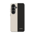 Cream & Black Split - Android Tough Phone Case
