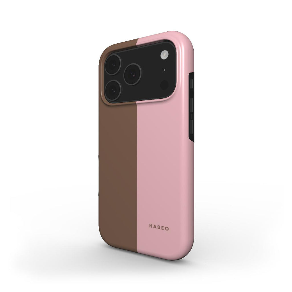 Mocha & Blush Split - MagSafe Tough Phone Case
