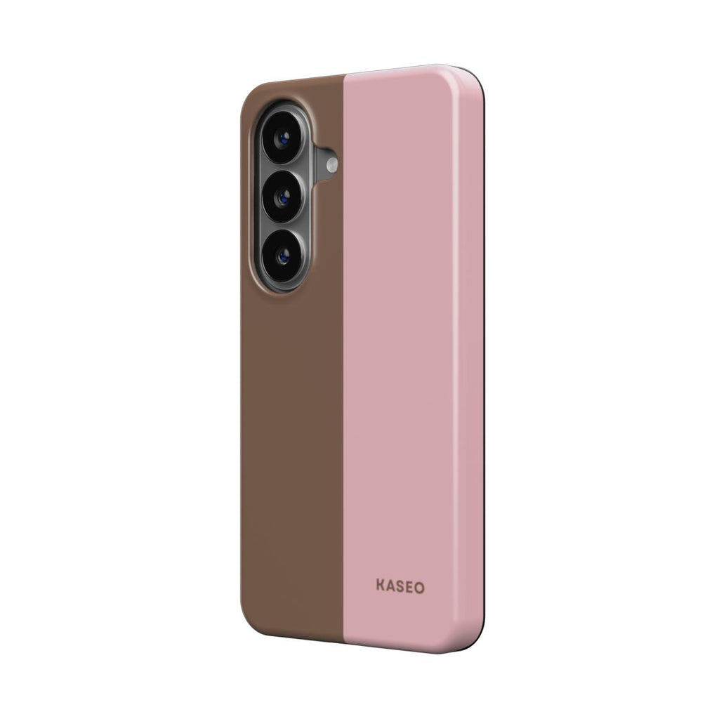 Mocha & Blush Split - Android Tough Phone Case