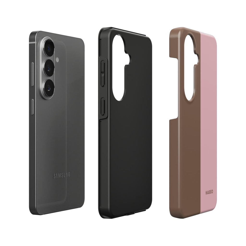 Mocha & Blush Split - Android Tough Phone Case