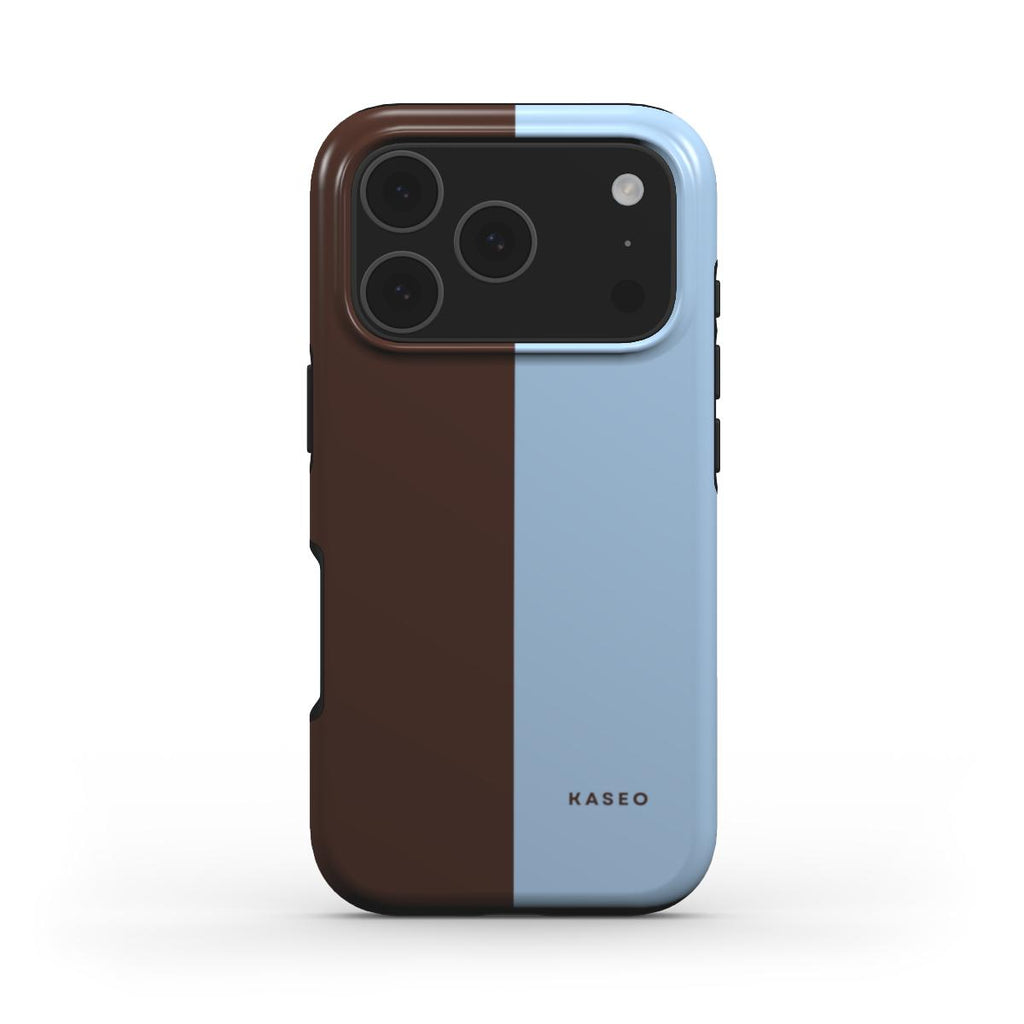 Chocolate & Baby Blue Split - MagSafe Tough Phone Case