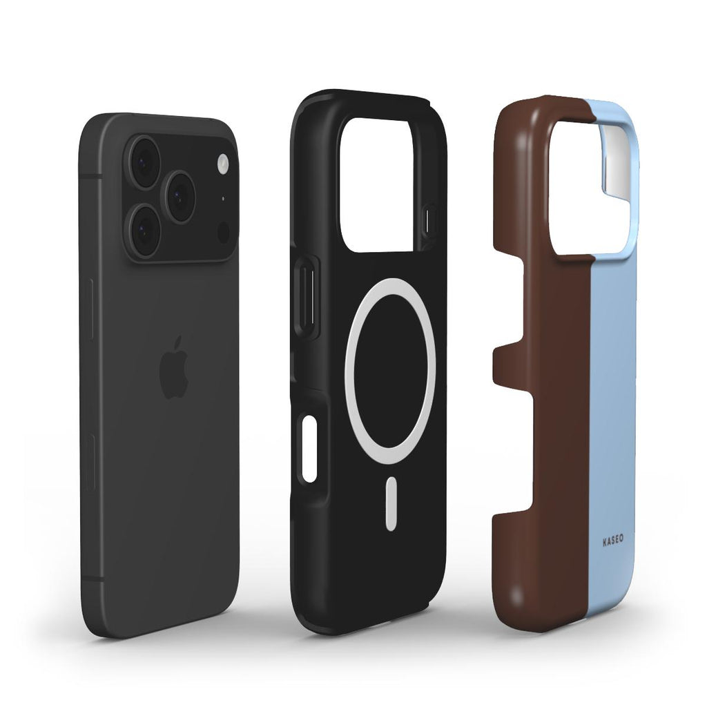 Chocolate & Baby Blue Split - MagSafe Tough Phone Case