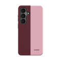 Burgundy & Pink Split - Android Tough Phone Case