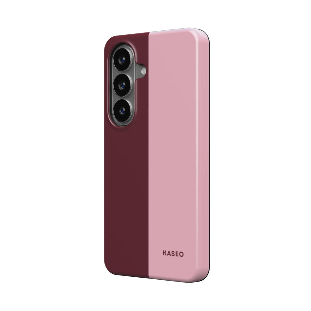 Burgundy & Pink Split - Android Tough Phone Case