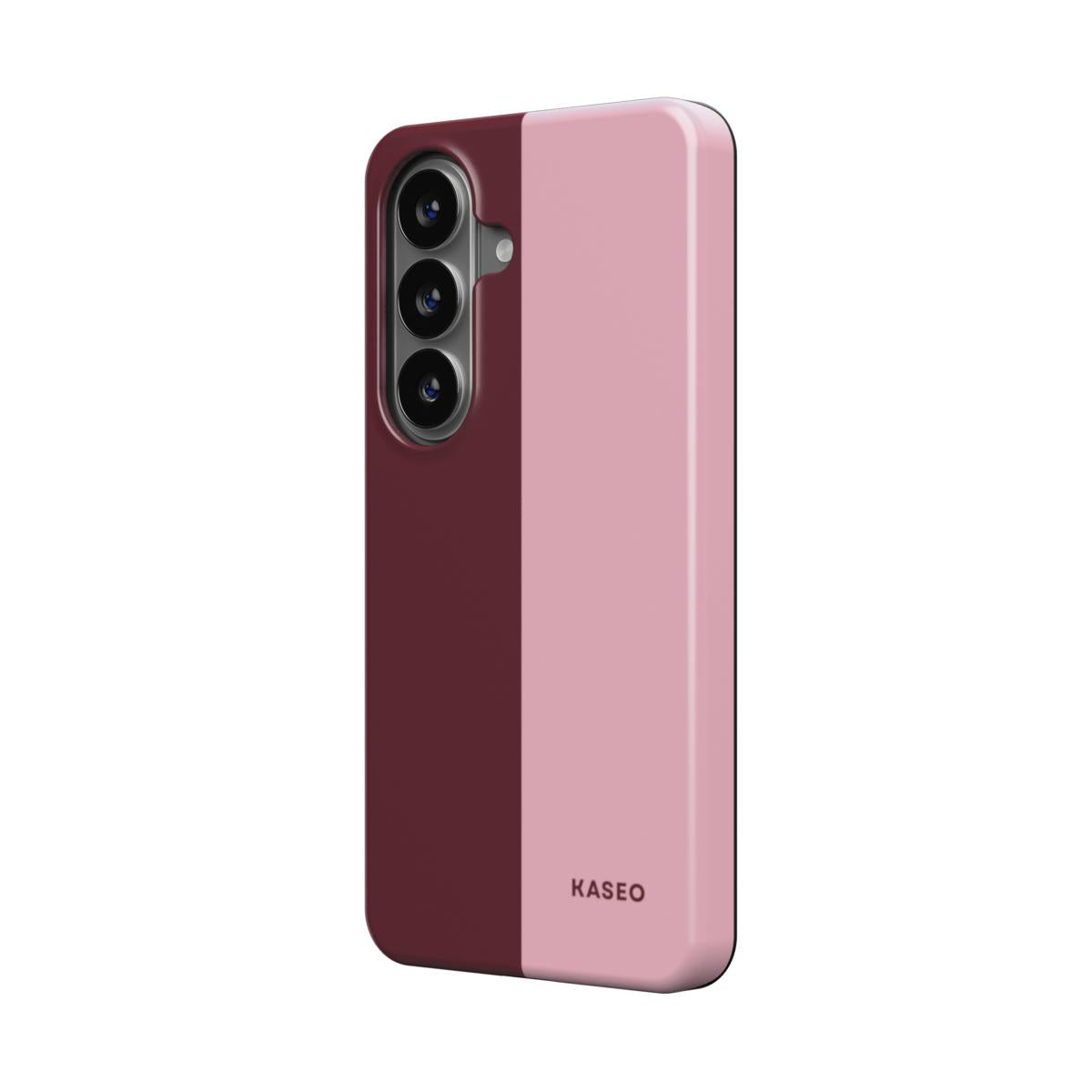 Burgundy & Pink Split - Android Tough Phone Case
