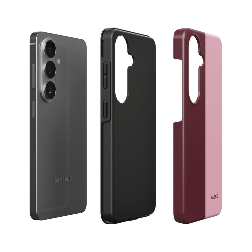 Burgundy & Pink Split - Android Tough Phone Case