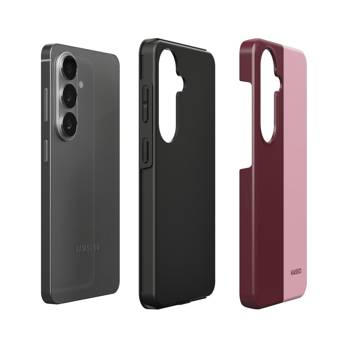 Burgundy & Pink Split - Android Tough Phone Case