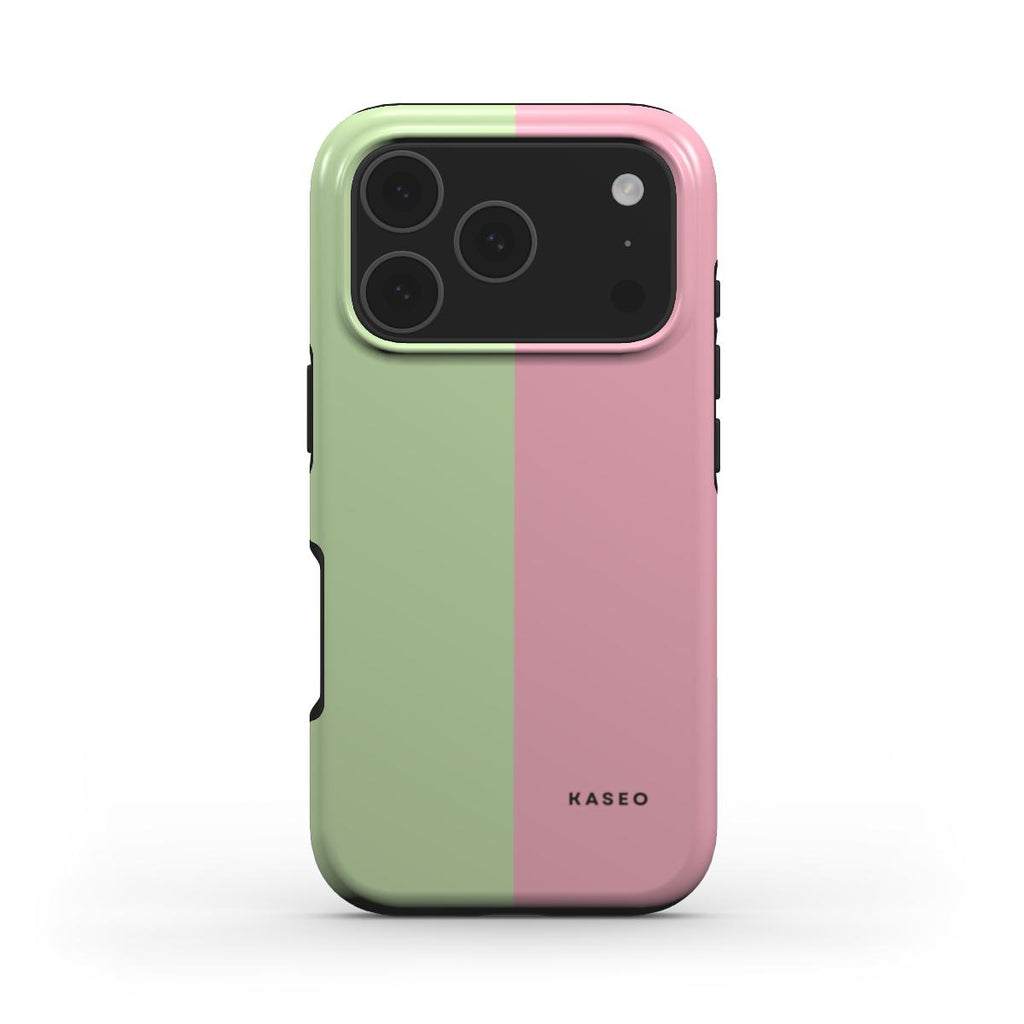 Pistachio & Rose Split - MagSafe Tough Phone Case