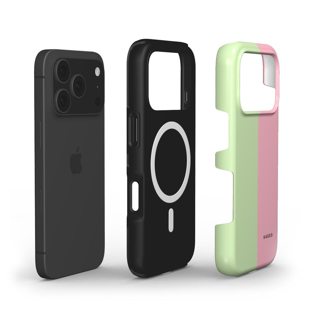 Pistachio & Rose Split - MagSafe Tough Phone Case