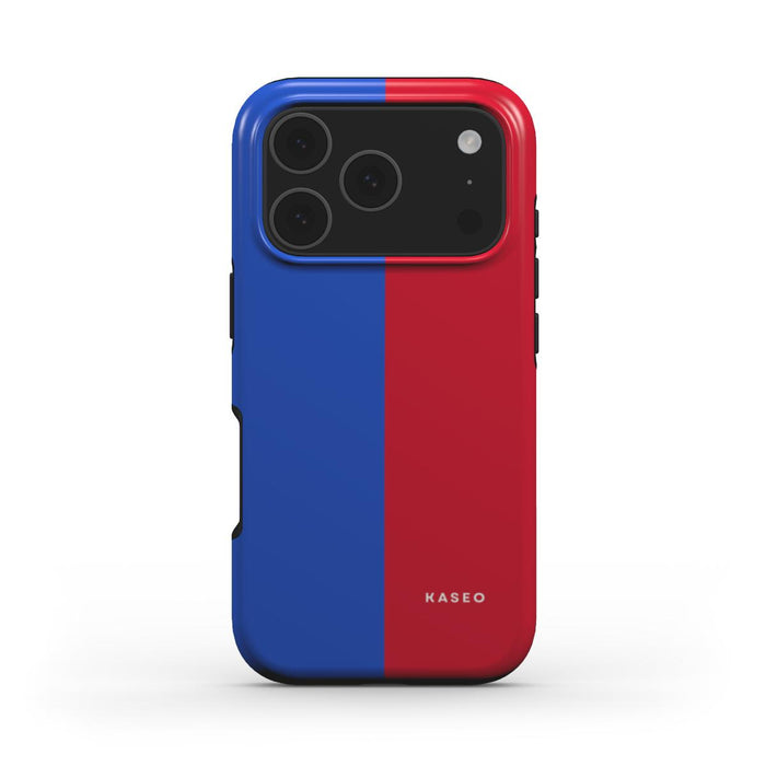 Cobalt & Cherry Split iPhone case