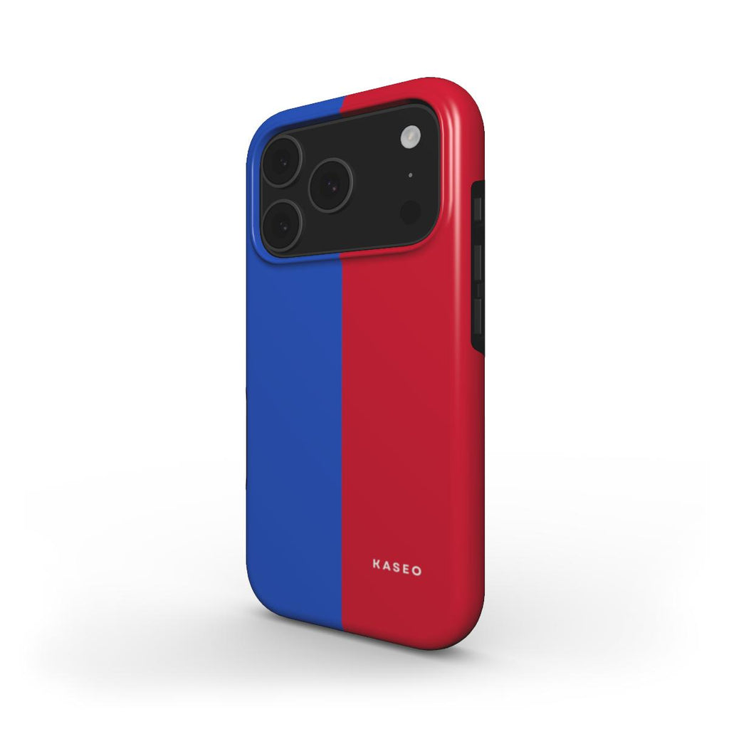 Cobalt & Cherry Split - MagSafe Tough Phone Case