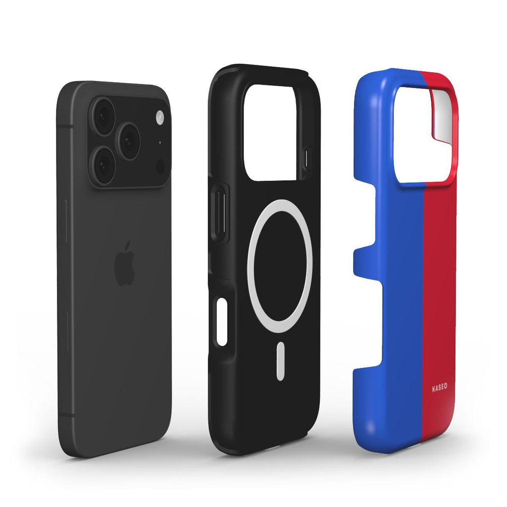 Cobalt & Cherry Split - MagSafe Tough Phone Case