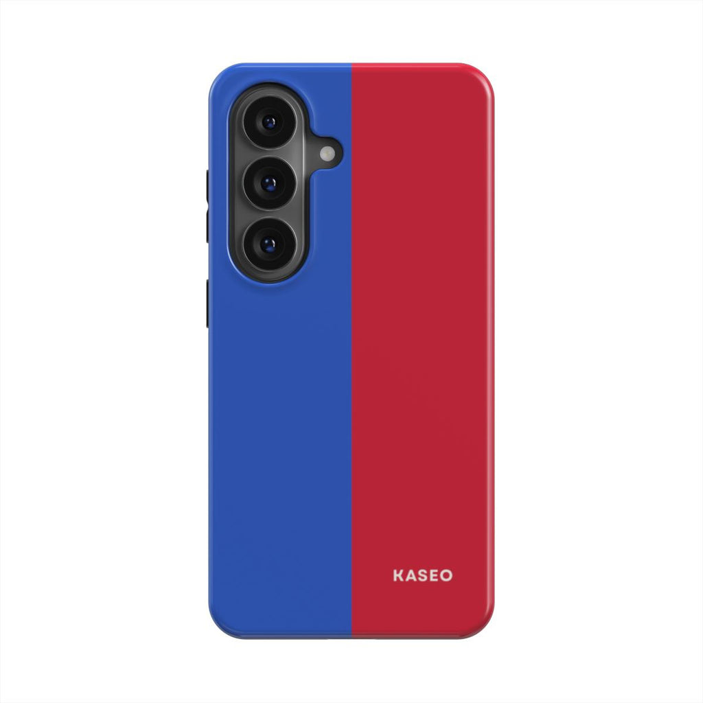 Cobalt & Cherry Split - Android Tough Phone Case