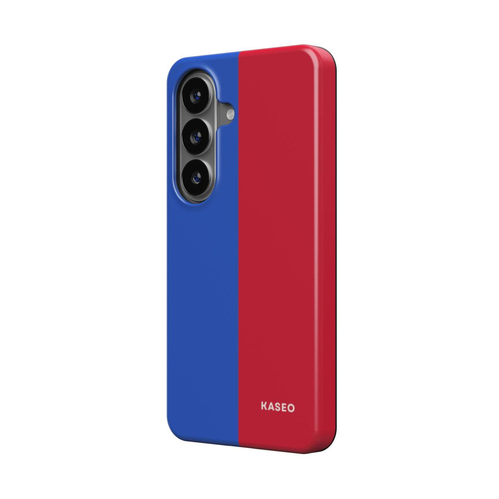 Cobalt & Cherry Split - Android Tough Phone Case