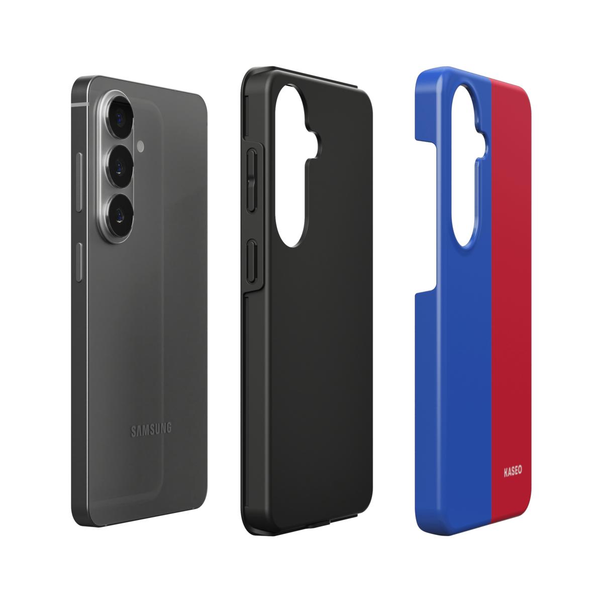 Cobalt & Cherry Split - Android Tough Phone Case