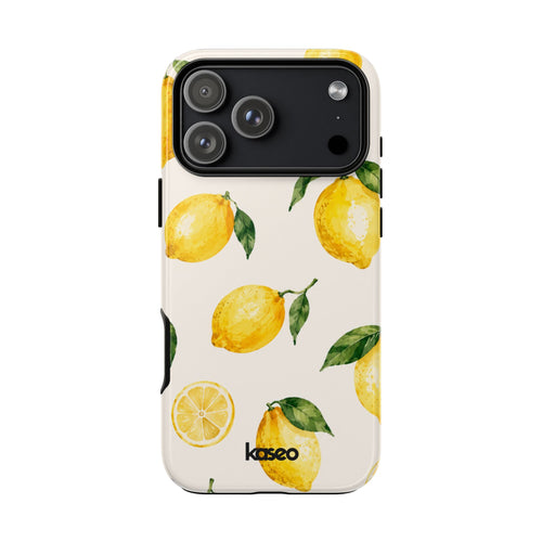 Amalfi Limone lemon print tough phone case