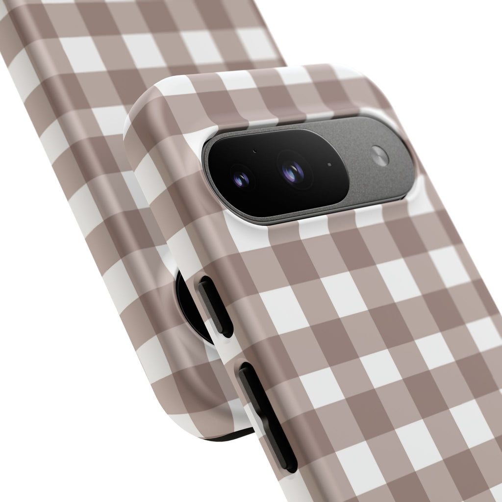 Gingham Brown