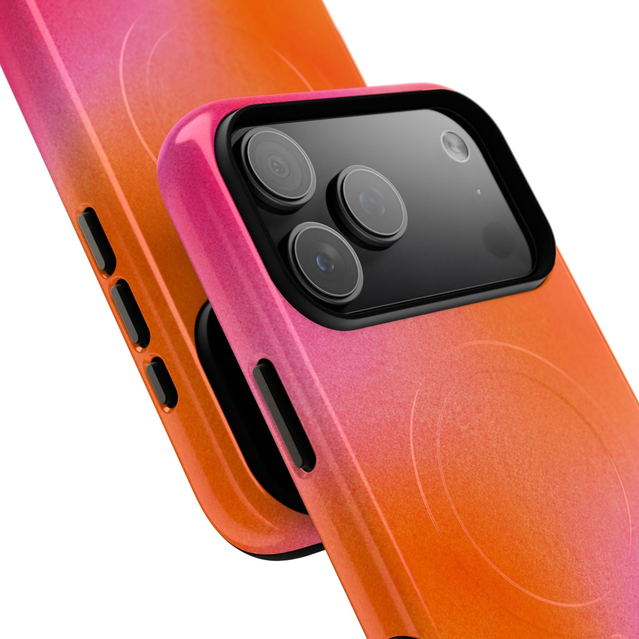 Sunset Mist golden gradient print MagSafe-compatible phone case