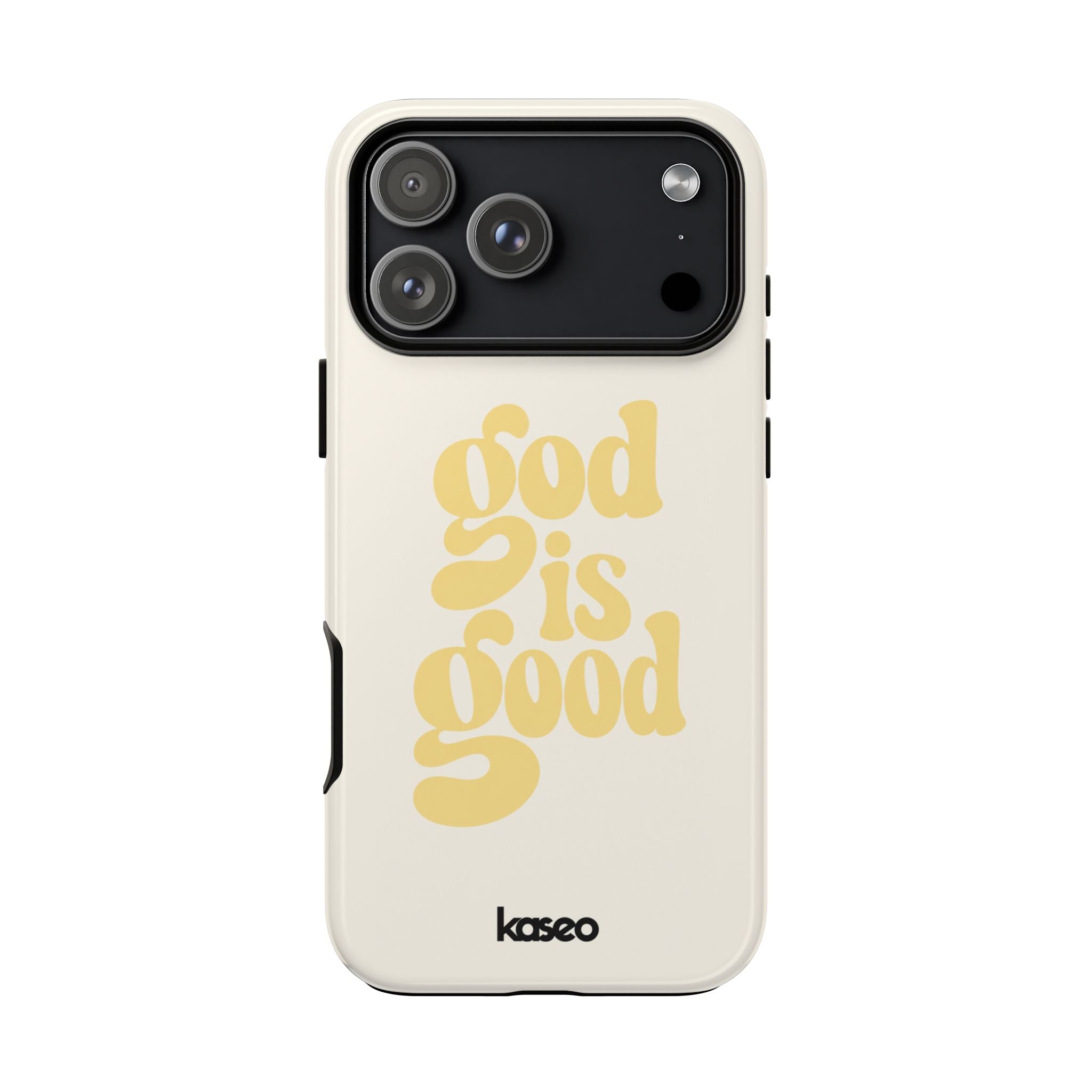 GOD IS GOOD green stripe print tough phone case