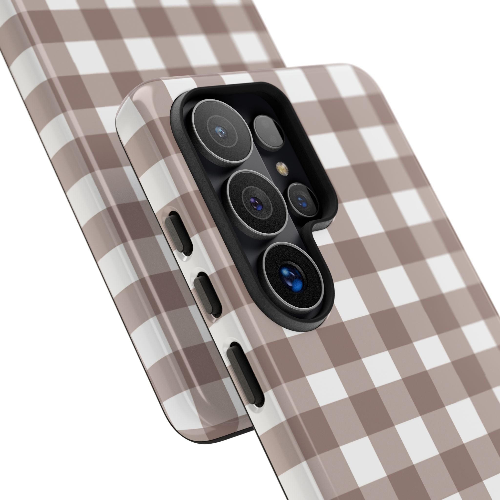 Gingham Brown
