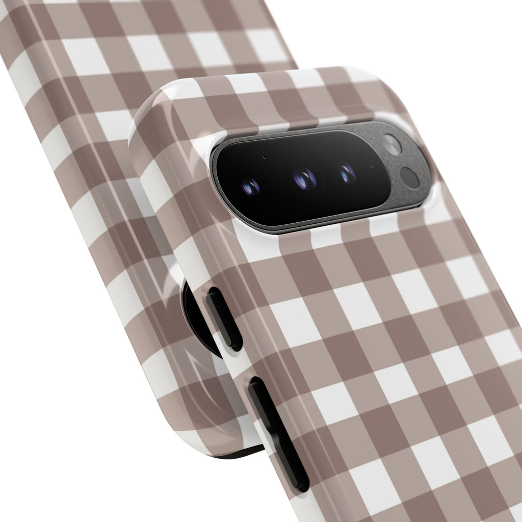 Gingham Brown