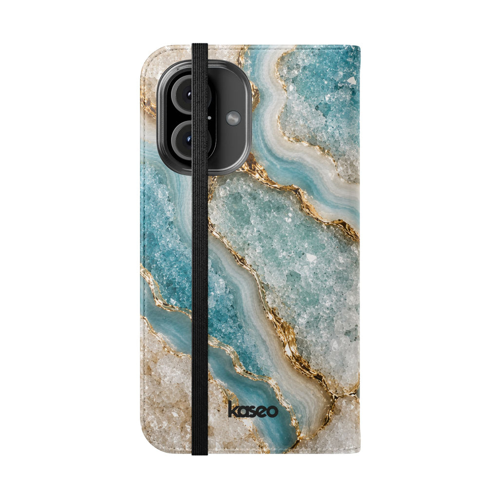 Crystal Aqua - Flip Phone Case