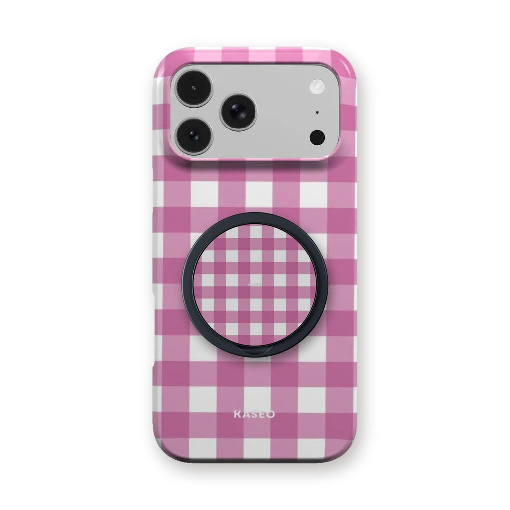 Gingham Pink grip on the matching Gingham Pink case