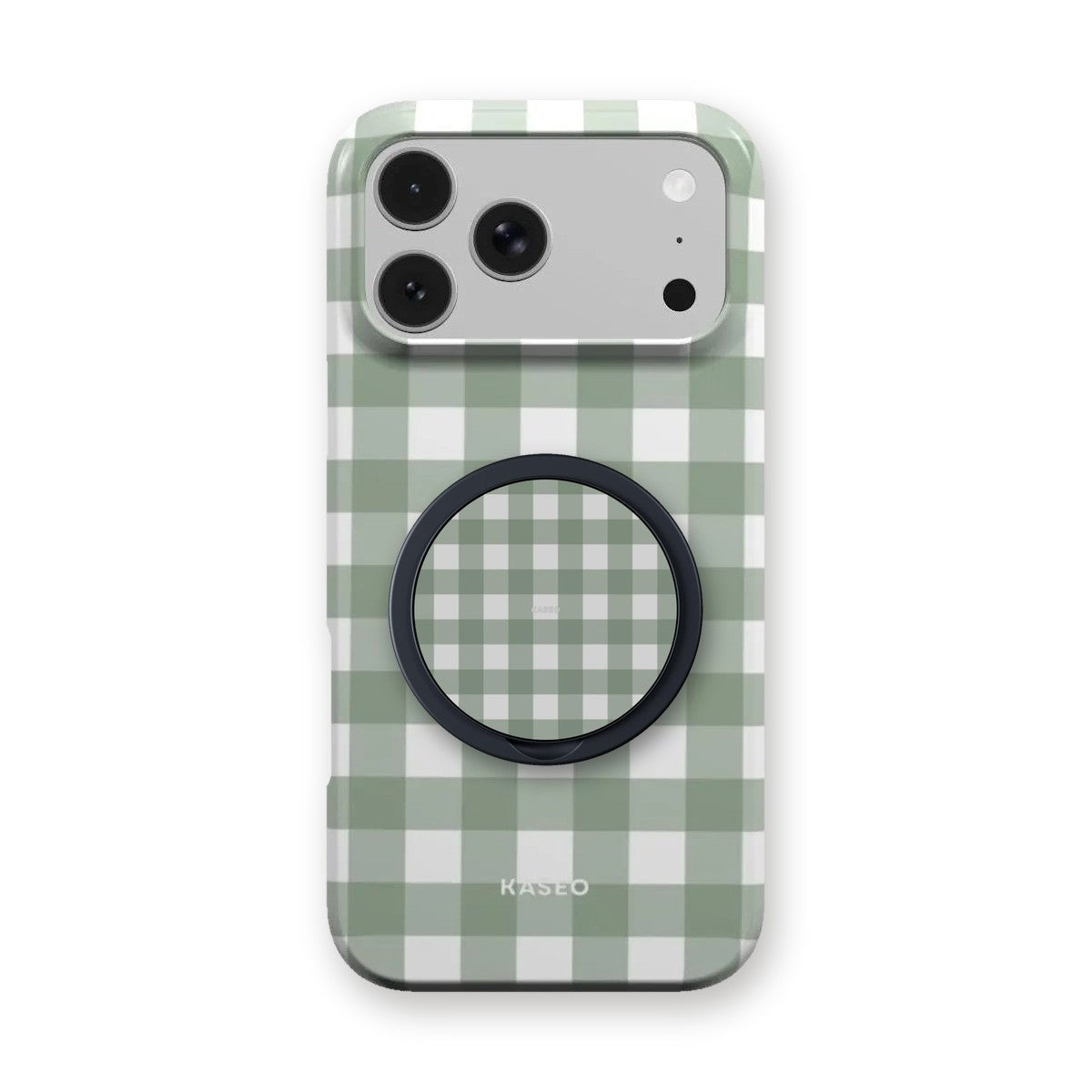 Gingham Sage grip on the matching Gingham Sage case