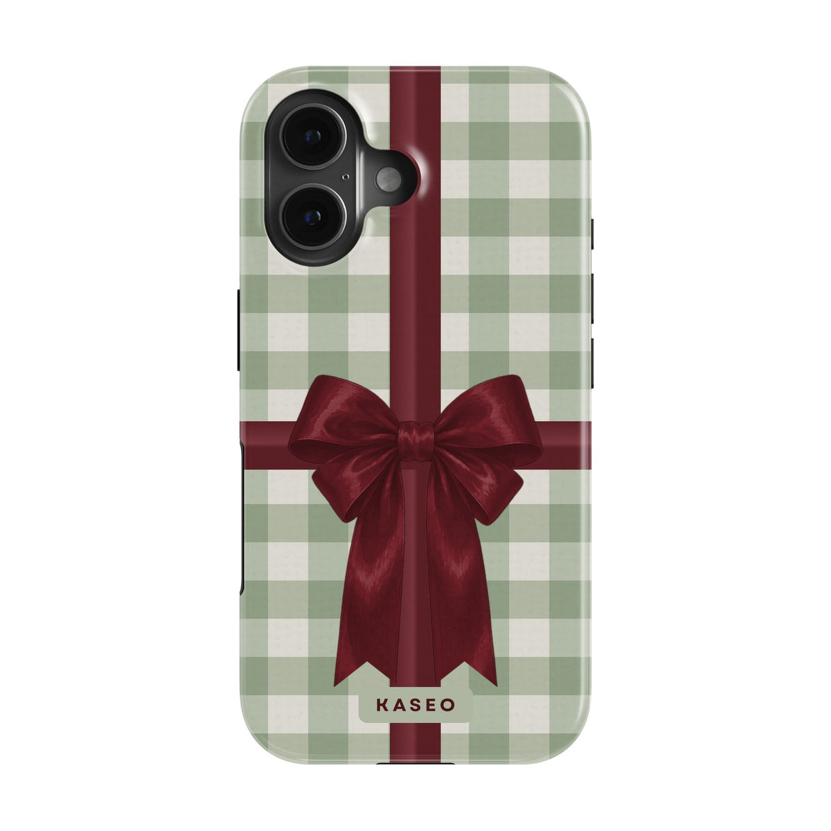 Bow Wrap Sage case on iPhone 17