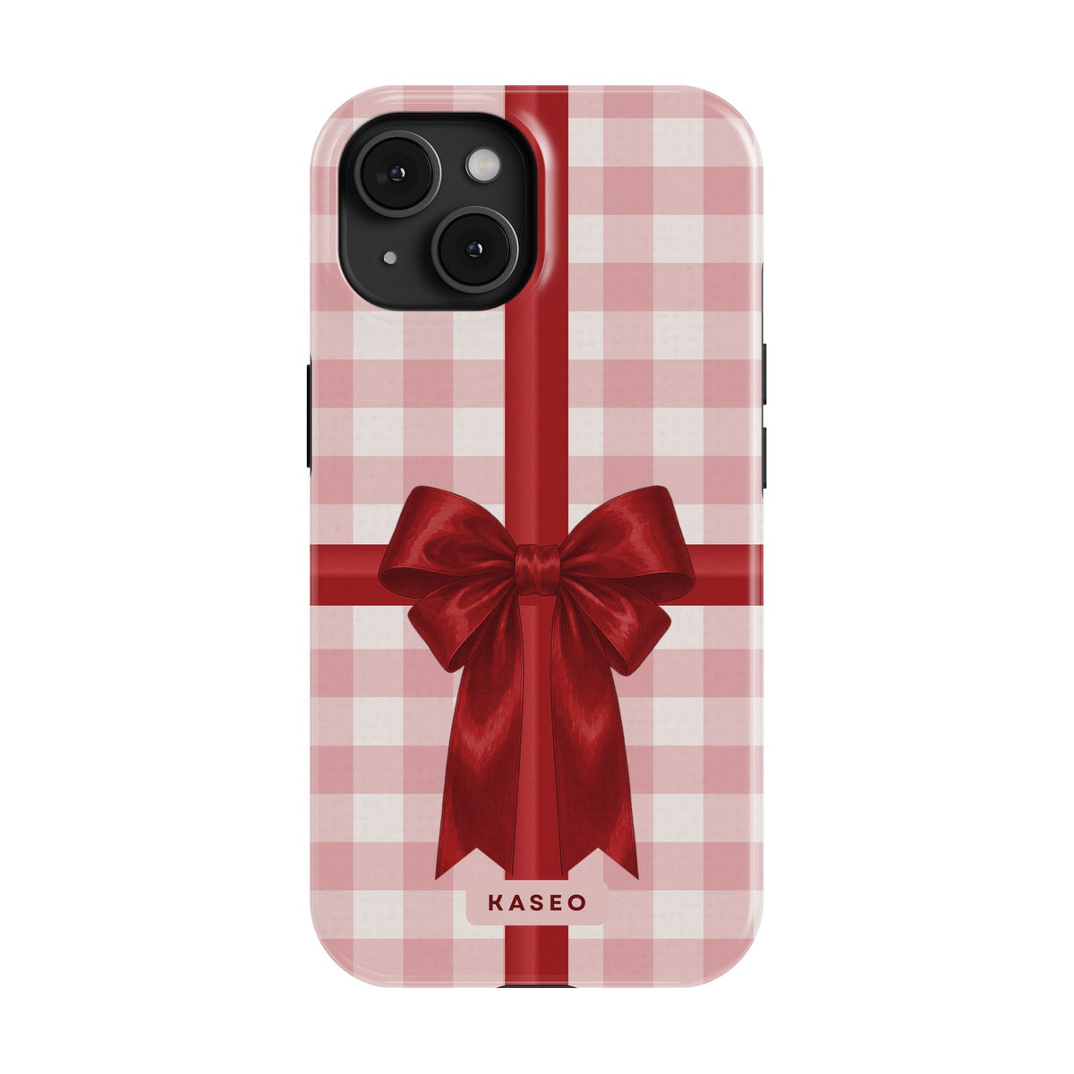 Bow Wrap Red case on iPhone 15