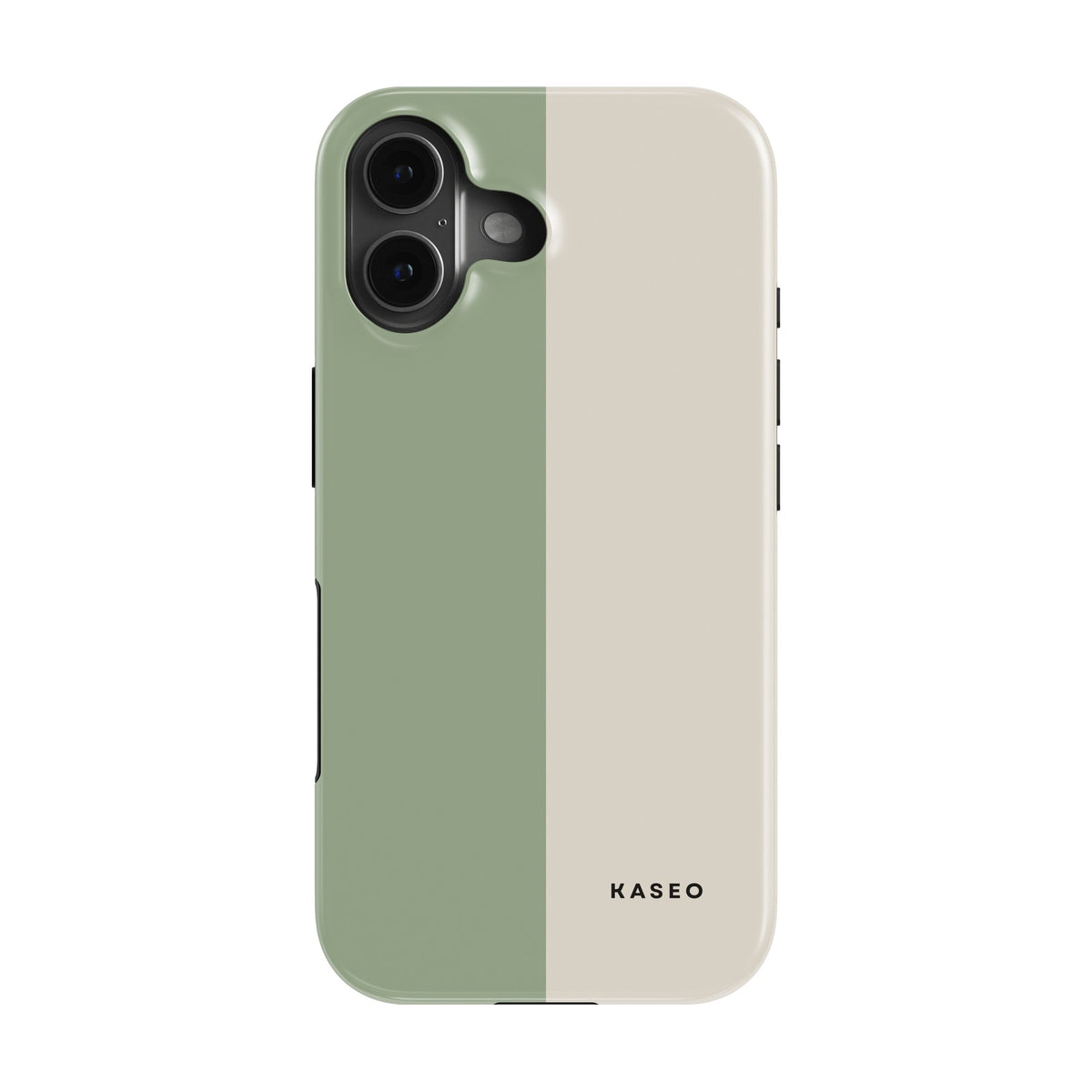 Sage & Cream Split case on iPhone 16 Plus