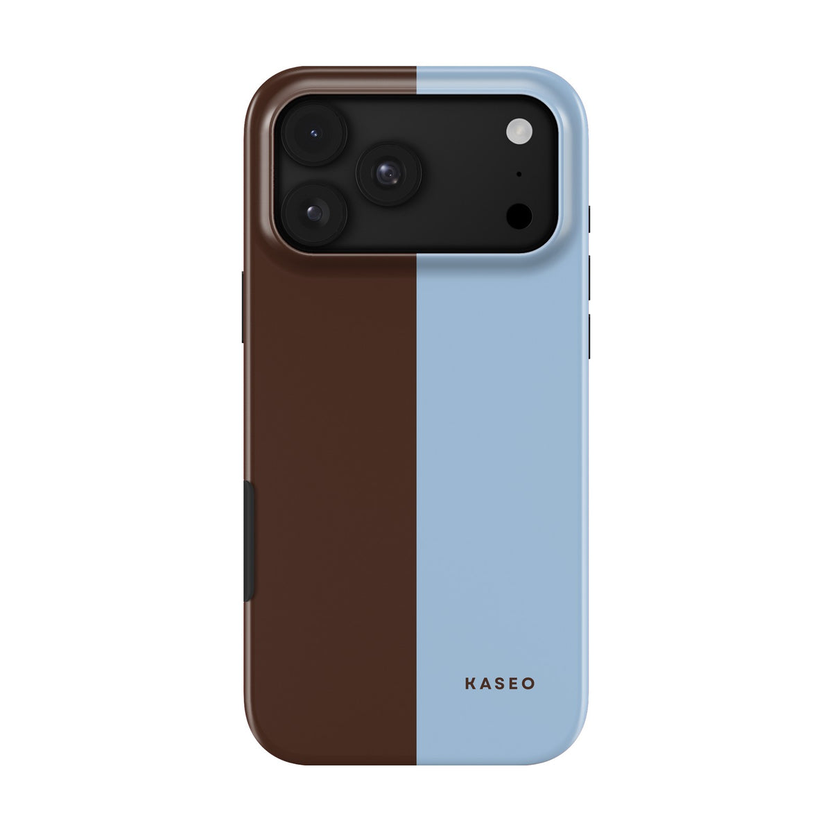 Chocolate & Baby Blue Split case on iPhone 18 Pro