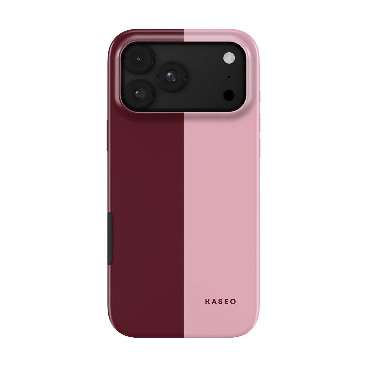 Burgundy & Pink Split case on iPhone 18 Pro