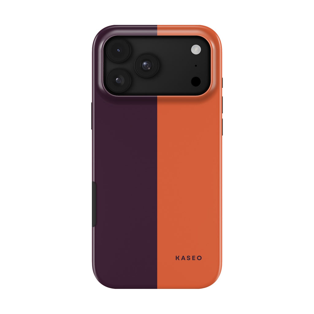 Plum & Persimmon Split case on iPhone 18 Pro